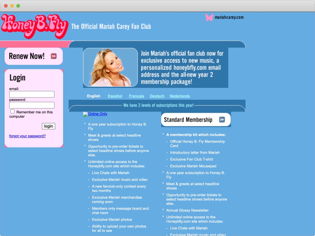 Honey B. Fly, The Official Mariah Carey Fan Club