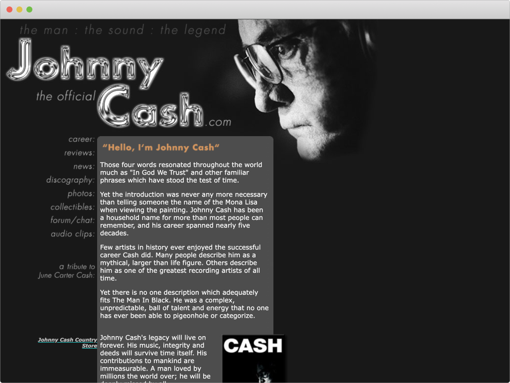 Johnny Cash — johnnycash.com